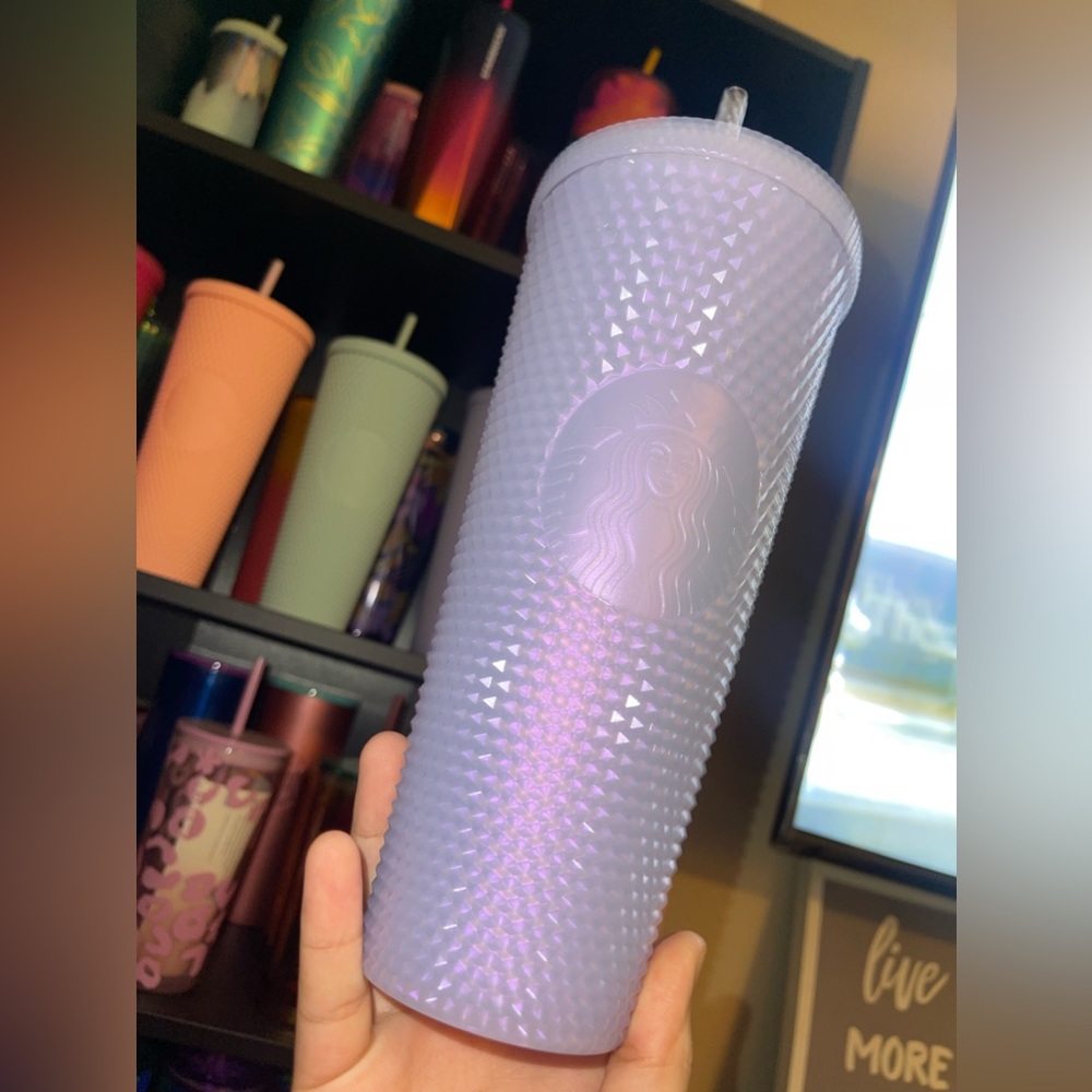 Icy white studded tumbler